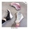 Round Toe Wedges LaceUp Glitter Sequins Sports Shoes - Silver