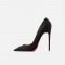 Pointed Toe 5 inches Stiletto Heels Suede Classic Office Wedding Pumps - Black