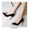 Pointed Toe 5 inches Stiletto Heels Suede Classic Office Wedding Pumps - Nude