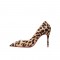 Pointed Toe 3 inches Stiletto Heels Suede Classic Office Wedding Pumps - Leopard
