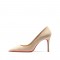 Pointed Toe 3 inches Stiletto Heels Suede Classic Office Wedding Pumps - Nude