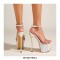 Peep Toe Platforms Stiletto Sandals - White