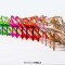 Square Open Toe  Jelly Heart Heels Bling Chain Rhinestones Gladiator Sandals - Apricot Flock