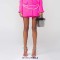 Square Open Toe  Jelly Heart Heels Bling Chain Rhinestones Gladiator Sandals - Apricot Flock