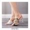 Peep Toe Kitten Heels Floral Decorated Wedding Sandals - White