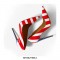Patent Leather US Patriotic Flag Printed Pointed Toe Stiletto Heels - Blue Red White
