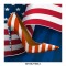 Patent Leather US Patriotic Flag Printed Pointed Toe Stiletto Heels - Blue Red White