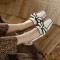 Square Toe Chunky Heels Slingback French Retro Sandals - Black