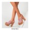 Chunky Heels Platform Peep Toe Mules Outdoor Sandals  - Pink
