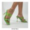 Peep Toe PVC Transparent Spike Heels Crystal Flower Sandals Slippers - Purple