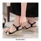 Peep Toe Platforms Ankle Buckle Straps Flowers Wedges Sandals - Black