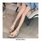 Peep Toe Platforms Ankle Buckle Straps Flowers Wedges Sandals - Blue