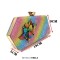 Peep Toe Rhinestones Glitters Cube Heels Slingback Sandals Pumps with Bag  - Multicolor Synthetic