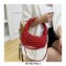 Line Weave Strapped Design Shoulder Bags - Gold