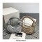 Line Weave Strapped Design Shoulder Bags - Gold