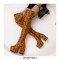 Round Toe Chunky Heels Platforms Over The Knee Snake Print Booties with Side Zipper - Orange