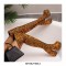 Round Toe Chunky Heels Platforms Over The Knee Snake Print Booties with Side Zipper - Orange