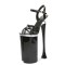 Peep Crosstied Toe Strange Slim Pointed Ultra Heels Ankle Buckle Straps Pumps - Black