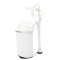 Peep Crosstied Toe Strange Slim Pointed Ultra Heels Ankle Buckle Straps Pumps - White