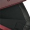 Square Toe Chunky Heels Side Zipper Platforms Knee Highs  Lace Up Boots - Burgundy Patent