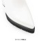 Pointed Toe Ankle High Side Zipper Double Platforms Chunky Heels Booties - White Faux Leather