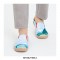 Malaga Unisex Canvas Slippers - Van Goghs Wheatfield with Cypresses