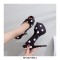 Peep Toe Stiletto Heels Polka Dots Platforms Pumps - Black