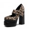 Chunky Heels Round Toe Platforms Mary Janes Pumps - Yellow