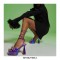 Chunky Heels Peep Square Toe Ankle Straps Platform Rhinestones Party Pumps - Purple