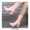 Round Toe Chunky Heels Side Zipper AnkleHighs Autumn Rain Boots - Pink