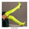Pointed Toe Stiletto Heels Over the Knee Side Zipper Satin Boots  - Yellow