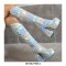 Round Toe Chunky Heels Side Zipper AnkleHigh Platforms Party Boots - Blue