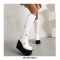 Round Toe Platforms Wedges Heels Sweetheart Punk Winter Boots with Side Zipper - White