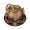 Steampunk Bowler Patch Decorated Halloween Gothic Carnivale Googles Hats - Brown