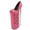 Fly High Platforms Stiletto Metal Super 12 inches Heels Golden Buckle Straps Decorated Round Toe Pumps - Pink Patent