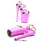 Peep Toe Stiletto Heels Smooth Ankle Cross Straps Platforms Sandals  - Pink Faux Leather