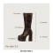 Round Toe Chunky Heels Side Zipper KneeHighs Platforms Leopard Boots - Beige