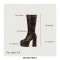 Round Toe Chunky Heels Side Zipper KneeHighs Platforms Leopard Boots - Yellow