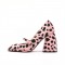 Square Toe Chunky Heels Mary Janes Miss Piggy Shoes - Pink