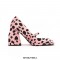 Square Toe Chunky Heels Mary Janes Miss Piggy Shoes - Pink