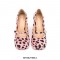 Square Toe Chunky Heels Mary Janes Miss Piggy Shoes - Pink