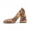Square Toe Chunky Heels Retro Army Pattern Shoes - Camouflage