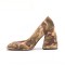 Square Toe Chunky Heels Retro Army Pattern Shoes - Camouflage