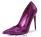 Pointed Toe Stiletto Heels Patent Pumps - Purple Metallic