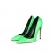 Pointed Toe Stiletto Heels Fluorescent Patent Pumps - Green