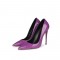 Pointed Toe Stiletto Heels Patent Pumps - Purple