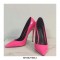 Pointed Toe Stiletto Heels Fluorescent Patent Pumps - Yellow