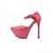Pointed Toe Stiletto Heels Platforms Ankle Buckle Straps Mary Janes Dorsay Pumps - Pink