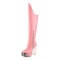 Square Toe Platforms Over The Knee Chunky Transparent Heels Boots - Pink