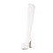 Round Toe Over The Knee Chunky Heels Side Zipper Platforms Super Sexy Boots - White